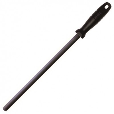 General black ceramic knife sharpener rod